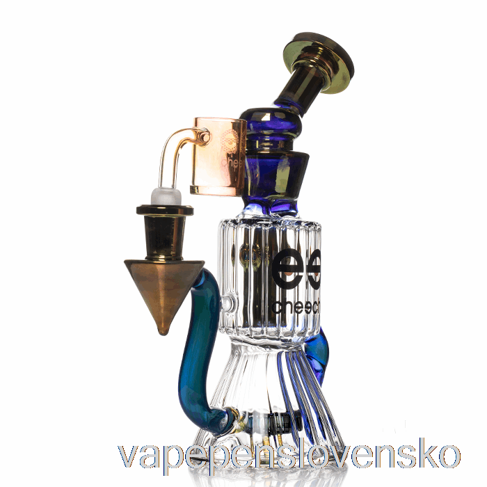 Cheech Glass Diamond Tube Recycler Dab Rig Blue Vape Shop Bratislava